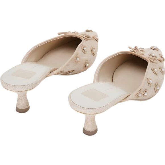 Dolce Vita Camilo Pointed Raffia Mule Light Natural - Women's US 8M - Picture 3 of 6